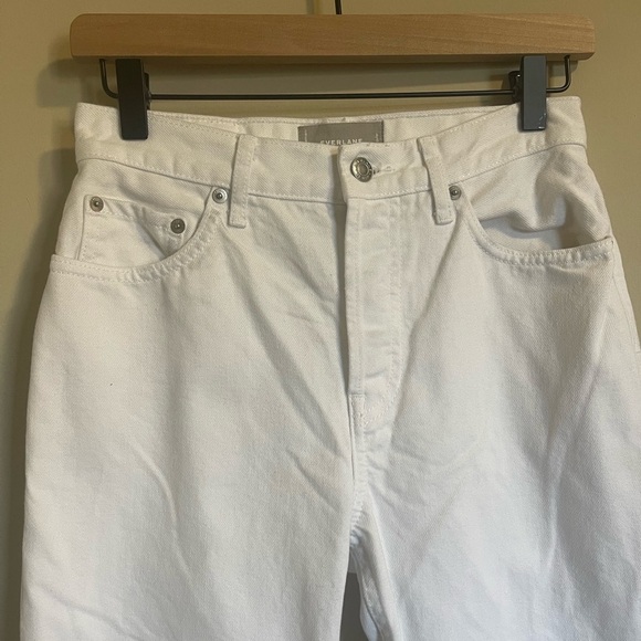 Everlane Womens Cotton High Rise The Cheeky Straight Leg Jean Size 25 White - Picture 2 of 6
